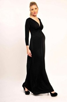فستان الأسود المخملي الرائع حوامل